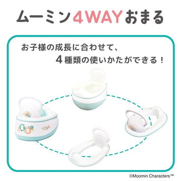 ムーミン4WAYおまる 永和 補助便座としても使えるオマル【送料無料 沖縄・一部地域を除く】